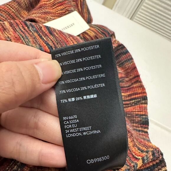 Anthropologie Tami Sleeveless Knit‎ Tunic Top Space Dyed Orange Ribbed sz S NEW - Picture 9 of 9